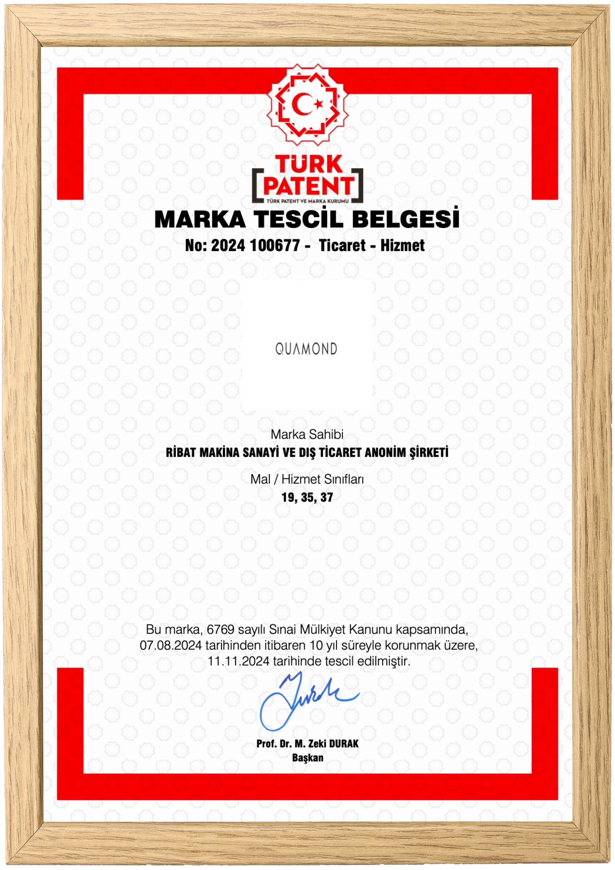 Marka Tescil Belgesi